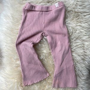 GHANDA Australia Girls pink ribbed bell bottoms flared pants 3-4 years